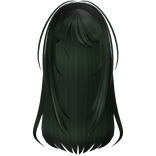 🖤 wispy anime long vamp hair dark green