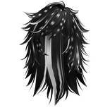 Wispy Emo Scene Hair (Black & White Racoon Ombre)
