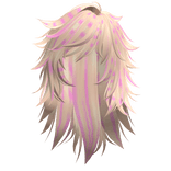 Wispy Emo Scene Hair (Blonde & Pink Racoon Ombre