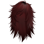 Wispy Emo Scene Hair (Dark Red)