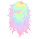 Wispy Emo Scene Hair (Holographic Rainbow)