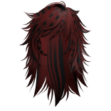 Wispy Emo Scene Hair (Red & Black Racoon Ombre)
