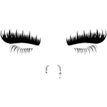 Wispy lash extensions set /w dangle nose piercings