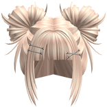 Wispy Punk Anime Buns w/ Hairclips (Blonde)