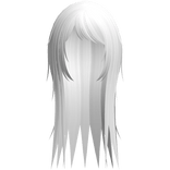 wispy side bang rockstar hair in white