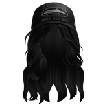 Wispy Wavy Long Hair w/ Cap (Black)