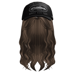 Wispy Wavy Long Hair w/ Cap (Brown)