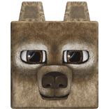 🐺 Wolf Dennis A Minecraft Movie 3D Head Mask