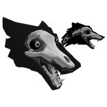 Wolf Heads w/ Chrome Skulls