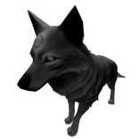 Wolf with Third Eye (Black and White)