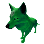 Wolf with Third Eye (Emerald Green)
