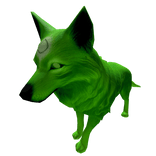 Wolf with Third Eye (Green)