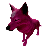 Wolf with Third Eye (Hot Pink)