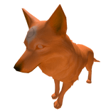 Wolf with Third Eye (Light Orange)