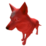 Wolf with Third Eye (Light Red)