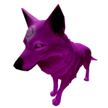 Wolf with Third Eye (Magenta Pink)