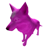 Wolf with Third Eye (Pink)
