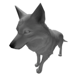 Wolf with Third Eye (Silver Grey)