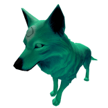 Wolf with Third Eye (Teal)