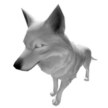 Wolf with Third Eye (Winter White)