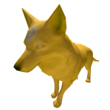 Wolf with Third Eye (Yellow Gold)