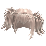 Wolfcut Tilted Anime Messy Pigtails (Beige)