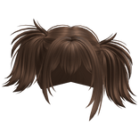 Wolfcut Tilted Anime Messy Pigtails (Light Brown)
