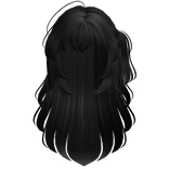 Wolfcut with Side Ponytail (Black)