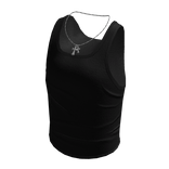 Woman Tank Top w/ Silver Cross Chain