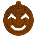 Wood Pumpkin Friend Mask Happy Smile