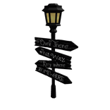 Wooden Direction Sign [BLACK]