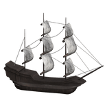 Wooden Pirate Ship - brown/white
