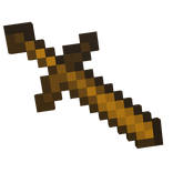 Wooden pixel sword