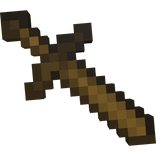 Wooden pixel sword
