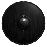 Wooden Round Targe Shield [Black]
