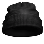 Worn Black Beanie