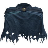 Worn Distressed Blue Paladin Cloak