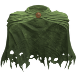 Worn Distressed Green Paladin Cloak