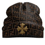 Worn in goth designer beanie