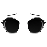 worried sad tired anime eyes black