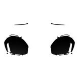 worried weary sad eyes in black