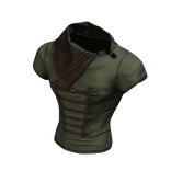 Wrap Collar Hussar Shirt (Brown/Green)