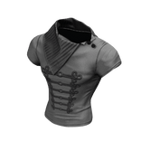 Wrap Collar Hussar Shirt (Grey)