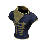 Wrap Collar Hussar Shirt (Navy)