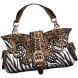 Mc-bling Zebra Print Tiara Bag 2000s Rhinestone 