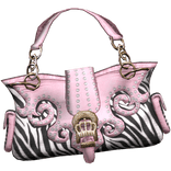 Mc-bling Zebra Print Tiara Bag 2000s Rhinestone 