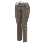 Y2K Crystal Pants (Beige)