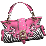 Mc-bling Zebra Print Tiara Bag 2000s Rhinestone 