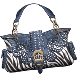 Mc-bling Zebra Print Tiara Bag 2000s Rhinestone 