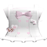 Cute White Plaid Valentines Heart Dress 